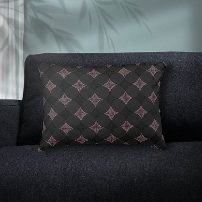 Modern Elegant Black and Light Pink Pattern Accent Pillow (Creator Uploaded)