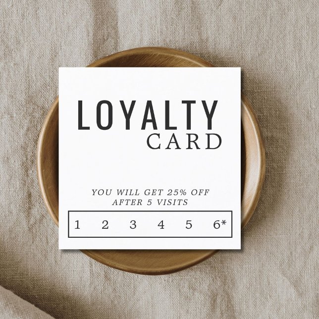 Modern Elegant Black and White Beauty Loyalty Card (Creator Uploaded)