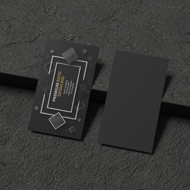 Modern Elegant Black and White Geometric Business Card (Creator Uploaded)
