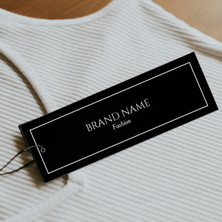 Modern Elegant Black and White Hang Tags