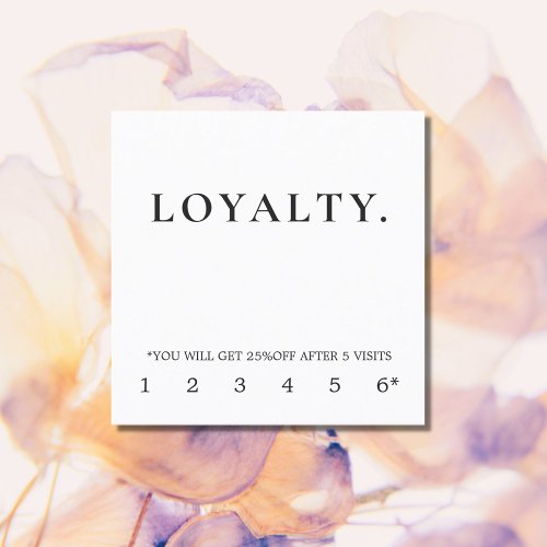Modern Elegant Black and White Loyalty Card