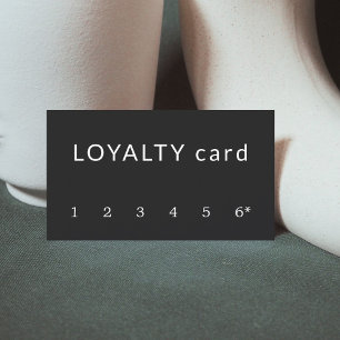 Modern Elegant Black and White Loyalty Card