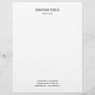 Modern Elegant Black And White Minimalist Template Letterhead