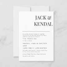 Modern Elegant Black And White Personalized