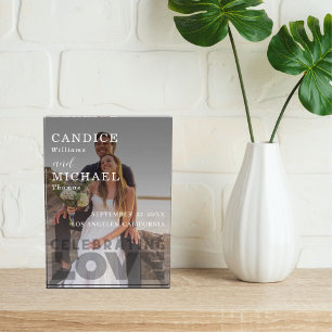 Modern Elegant Black And White Photo Wedding