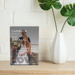 Modern Elegant Black And White Photo Wedding Block<br><div class="desc">Introducing our modern elegant dark photo wedding design, perfect for couples who want to add a touch of sophistication to their big day. This photo wedding design features a whimsical dark photo that perfectly captures the love between the couple. The modern minimalist design is complemented by a simple elegant script...</div>