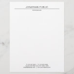 Modern Elegant Black And White Simple Template Letterhead<br><div class="desc">Modern Elegant Black And White Simple Template Letterhead.</div>