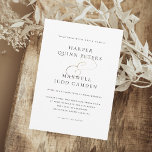 Modern Elegant Black and White Wedding Invitation<br><div class="desc">Modern Elegant black and white wedding invitation with gold foil ampersand is chic and classy. Great for modern classic wedding,  vintage wedding and formal wedding. See all the matching pieces in the collection. Click the edit button to customize this design.</div>