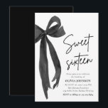 Modern Elegant Black Bow Sweet 16 Birthday Party Invitation<br><div class="desc">Celebrate in style with this Modern Elegant Black Bow Sweet 16 Birthday Party Invitation! 🎀✨ Featuring a chic black bow and a classy design, this invite sets the perfect tone for a glamorous and unforgettable Sweet 16 celebration. Personalize with your details and impress your guests with a sophisticated yet trendy...</div>