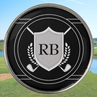 Modern Elegant Black Custom Monogram