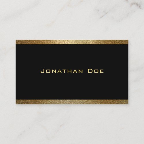 Modern Elegant Black Gold Graphic Design Template Business Card