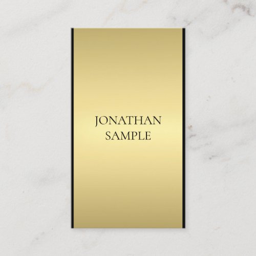 Modern Elegant Black Gold Professional Best Business Card