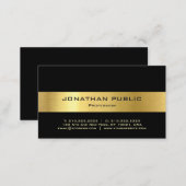 Modern Elegant Black Gold Professional Template Business Card (Front/Back)
