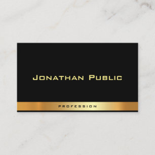 Modern Elegant Black Gold Professional Template Business Card