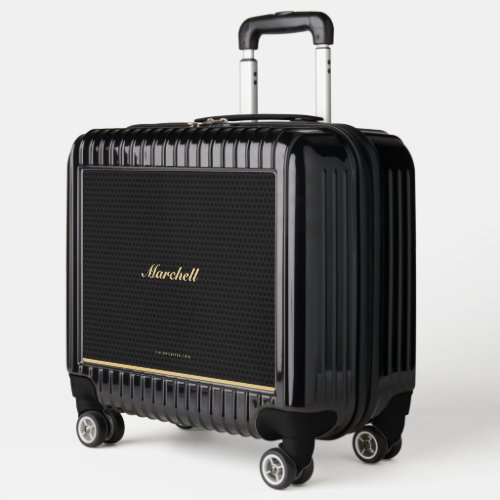 Modern Elegant Black Gold Stripe Musician Traveler Luggage