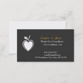 Modern Elegant Black Healthy Heart Professional Business Card (Front/Back)