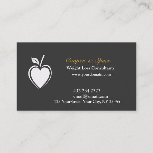 Healthy Heart  Dietitian Nutritionist Business Business Cards