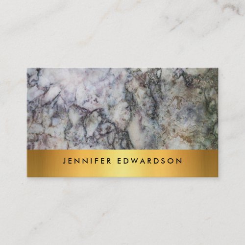 Modern elegant black marble gold professional business card