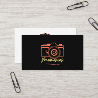 Modern & Elegant Black Minimalist photograpy Busin Business Card