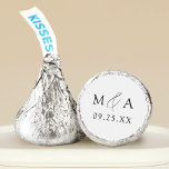 Modern Elegant Black Monogram Wedding Hershey®'s Kisses®<br><div class="desc">Elevate your wedding favors with our personalized Hershey’s Kisses, showcasing the couple’s initials in sleek black modern calligraphy on a timeless white background—or a color of your choice. Add your wedding date for a meaningful, customized touch that blends elegance and charm. These delightful chocolates are perfect for candy buffets, favor...</div>