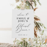 Modern Elegant Black Rehearsal Dinner Welcome Poster<br><div class="desc">Modern Elegant Black Rehearsal Dinner Welcome Poster</div>