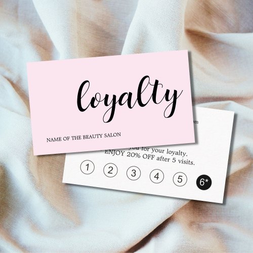 Modern Elegant Black Rose White Beauty Loyalty Card