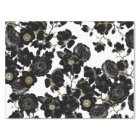 Modern Elegant Black White and Gold Floral Pattern