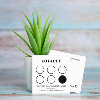 Modern Elegant Black White Hair Pins Salon Loyalty by pro_business_card at Zazzle