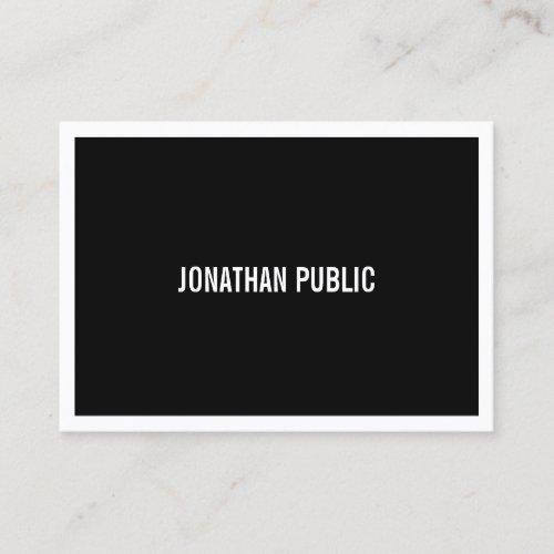 Modern Elegant Black White Minimalist Professional Business Card