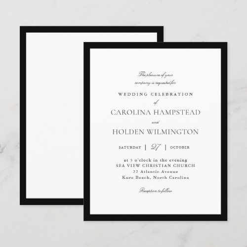 Modern Elegant Black & White Minimalist Wedding