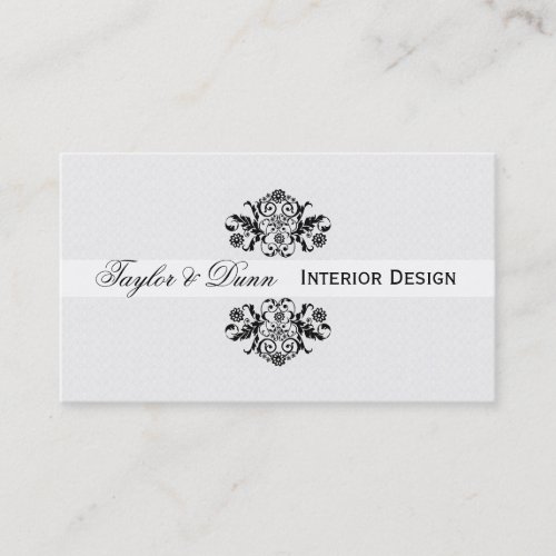 Modern Black and White Classic Elegant Antique Business Card Template