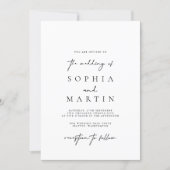 Modern Elegant Black & White Photo Wedding Invitation | Zazzle