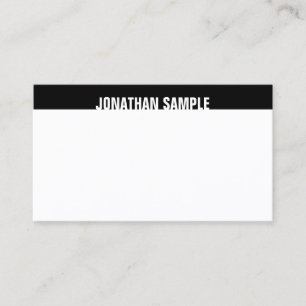 Modern Elegant Black White Template Trendy B&W Business Card