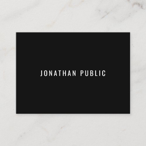 Modern Elegant Black  White Trendy Template Business Card