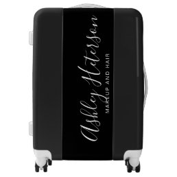 modern elegant black white typography name luggage