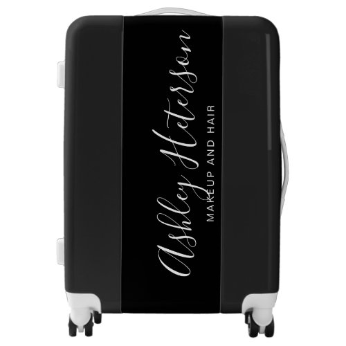 modern elegant black white typography name luggage