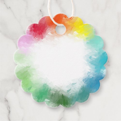 Modern Elegant Blank Template Colorful Abstract Favor Tags
