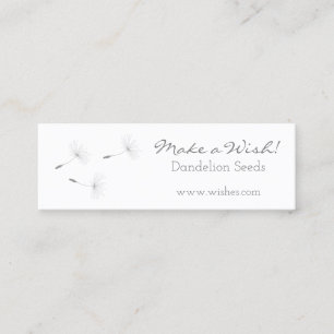 Modern Elegant Blowball Seeds Dandelion Mini Business Card