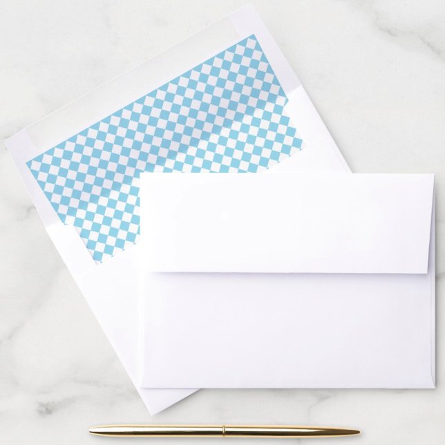 Modern Elegant Blue Graduation Cap Pattern Envelope Liner (Creator Uploaded)