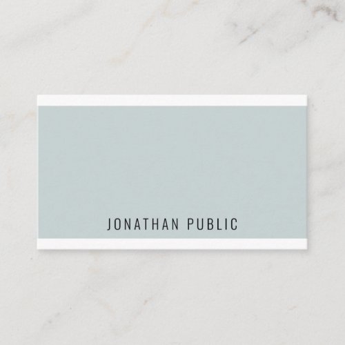 Modern Elegant Blue Green Personalized Minimalist Business Card