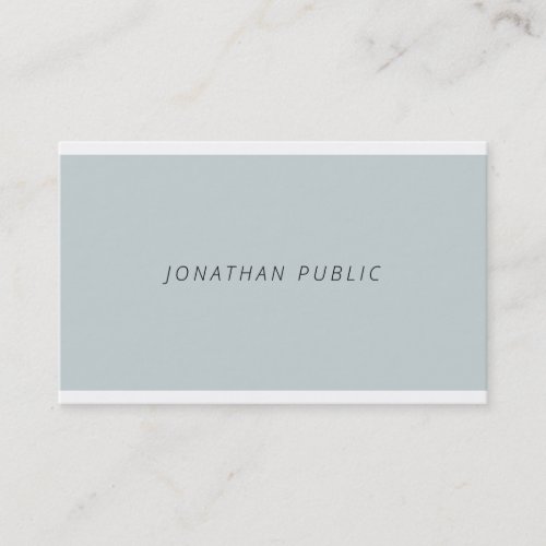Modern Elegant Blue Green Professional Minimalist Business Card
