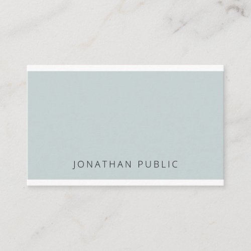 Modern Elegant Blue Green Simple Template Trendy Business Card