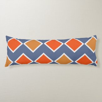 Modern Elegant Blue Orange Brown Pattern