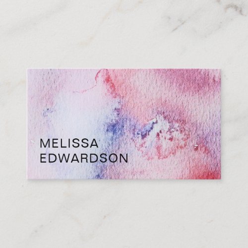 Modern elegant blue red watercolor professional bu business card