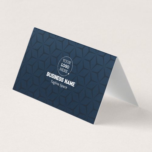 Modern Elegant Blue  White Professional Business Card