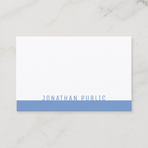 Modern Elegant Blue White Professional Template Business Card