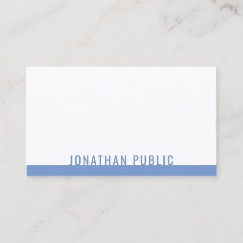 Modern Elegant Blue White Template Professional Business Card