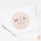 Modern Elegant Blush Monogram Wedding