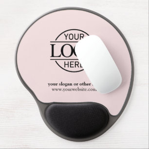 Modern Elegant Blush Pink Company Business Logo Gel Mouse Pad
