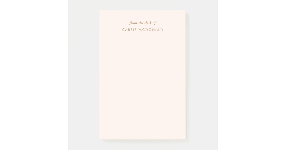 Blank Blush Pink and White Post-it Notes, Zazzle